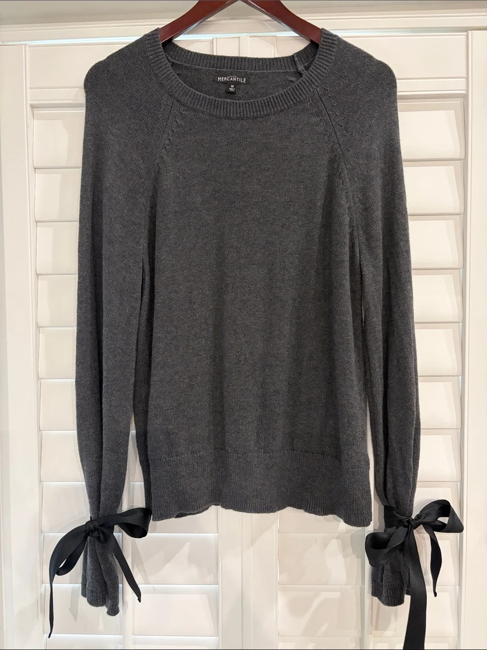 J. Crew Mercantile Bow Sleeve Sweater